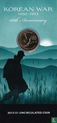 Australië 1 dollar 2013 (folder) "60th anniversary of the Korean War" - Afbeelding 1
