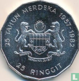 Maleisië 25 ringgit 1982 "25th anniversary of Independence" - Afbeelding 1