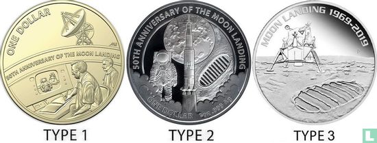 Australië 1 dollar 2019 (type 1) "50th anniversary of the moon landing" - Afbeelding 3
