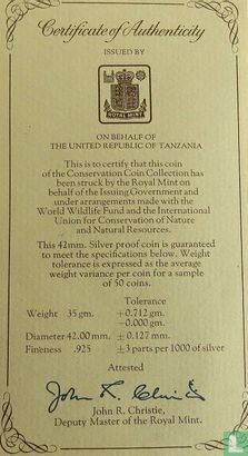 Tanzania 50 shilingi 1974 (PROOF) "Black rhinoceros" - Image 3