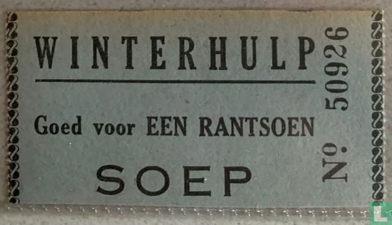 Nederland - Rantsoen bon 1944 Soep "Winterhulp"  - Image 1