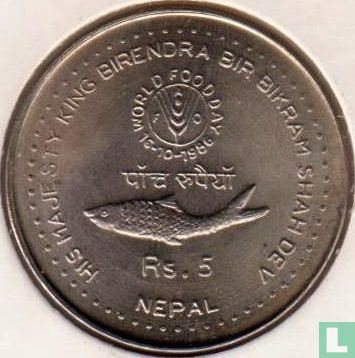 Nepal 5 rupees 1986 (VS2043) "FAO - World Food Day" - Afbeelding 1