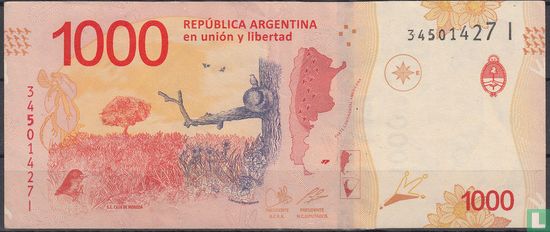 Argentine 1000 Pesos (Pesce, Massa) - Image 2