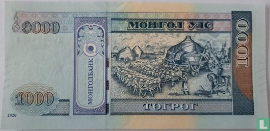 Mongolië 1.000 Tugrik  - Afbeelding 2