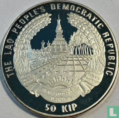 Laos 50 kip 1996 (PROOF - type 3) "1998 Football World Cup in France" - Afbeelding 2