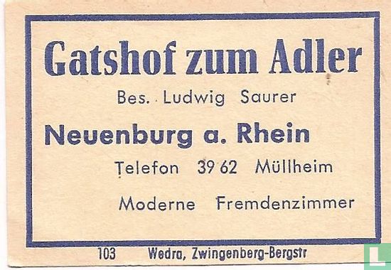 Gasthof Zum Adler -  Ludwig Saurer