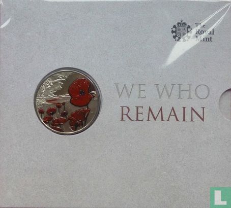 Alderney 5 pounds 2015 (folder) "Remembrance Day" - Afbeelding 1