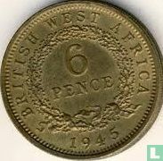 Brits-West-Afrika 6 pence 1945 - Afbeelding 1
