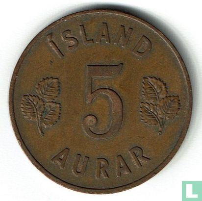 Island 5 Aurar 1958 - Bild 2