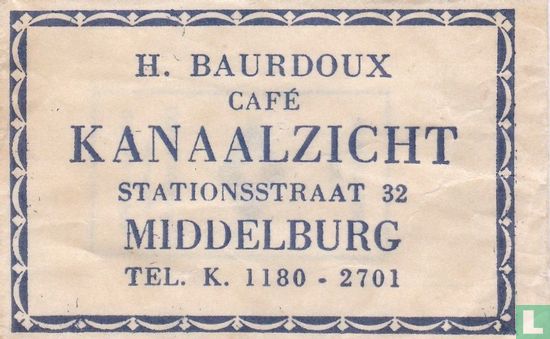 Café Kanaalzicht - Image 1