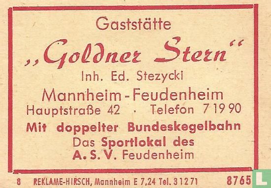 Gaststätte Goldner Stern - Ed Stezycki
