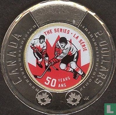 Canada 2 dollars 2022 (coloré) "50th anniversary of the Summit Series" - Image 2