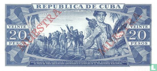 Cuba 20 Pesos 1988 Spécimen - Image 2