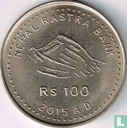 Nepal 100 rupees 2015 (VS2072) "New Constitution of Federal Democratic Republic of Nepal" - Afbeelding 1