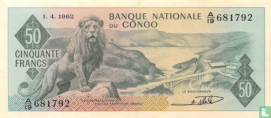 Congo 50 Francs 1962 - Image 1