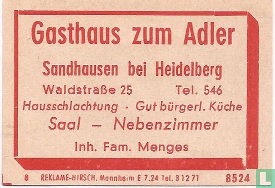 Gasthaus Zum Adler - Fam Menges