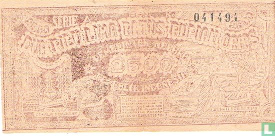 Indonésie 2500 Rupiah (ASAHAN) - Image 1