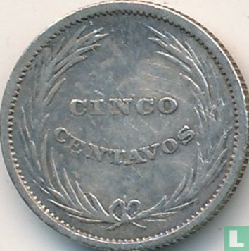 El Salvador 5 centavos 1892 - Image 2
