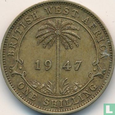 Afrique de l'Ouest britannique 1 shilling 1947 (sans marque d'atelier) - Image 1