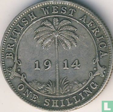 Afrique de l'Ouest britannique 1 shilling 1914 (H) - Image 1