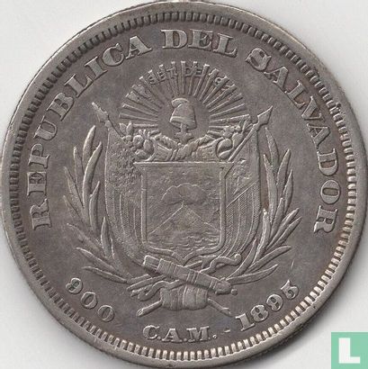 El Salvador 1 peso 1895 - Image 1