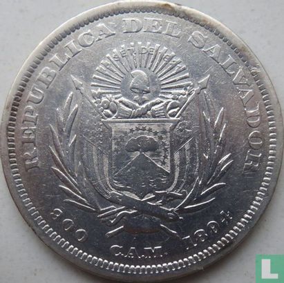 El Salvador 1 peso 1894 - Image 1