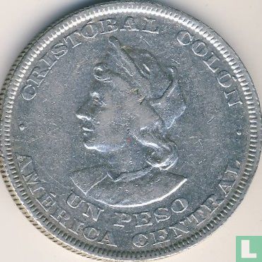 El Salvador 1 peso 1892 (type 2) - Afbeelding 2