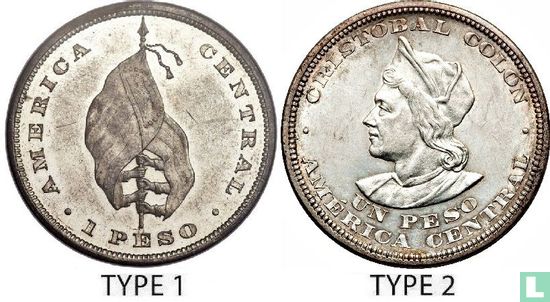 El Salvador 1 peso 1892 (type 2) - Image 3
