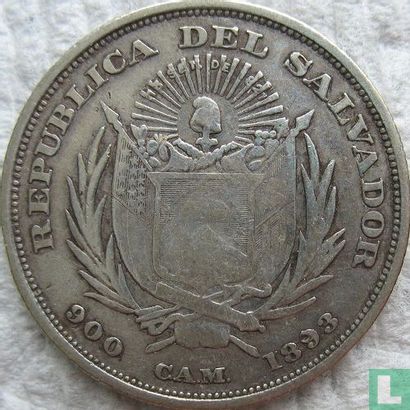 El Salvador 50 centavos 1893 - Afbeelding 1