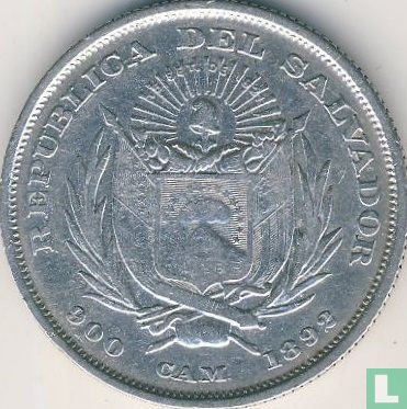 El Salvador 50 centavos 1892 (type 1) - Image 1