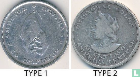El Salvador 50 centavos 1892 (type 2) - Image 3