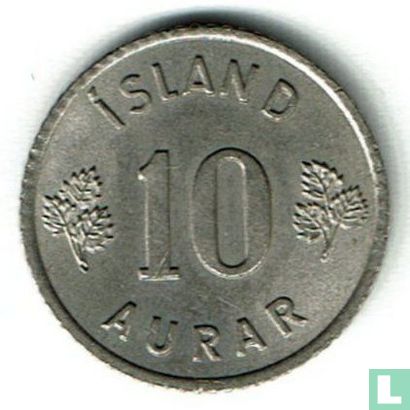 Islande 10 aurar 1962 - Image 2