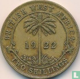 Afrique de l'Ouest britannique 2 shillings 1922 (sans marque d'atelier) - Image 1