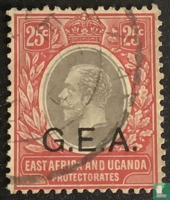 King George V with overprint