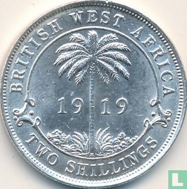 Afrique de l'Ouest britannique 2 shillings 1919 (H) - Image 1