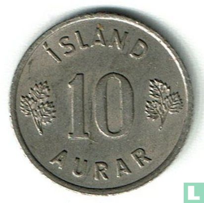 Islande 10 aurar 1953 - Image 2