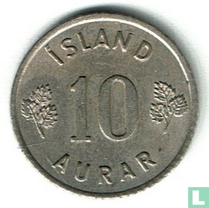 Islande 10 aurar 1969 (type 1) - Image 2