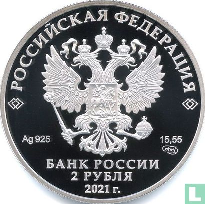Russie 2 roubles 2021 (BE) "100th anniversary Birth of Andrei Dmitrievich Sakharov" - Image 1