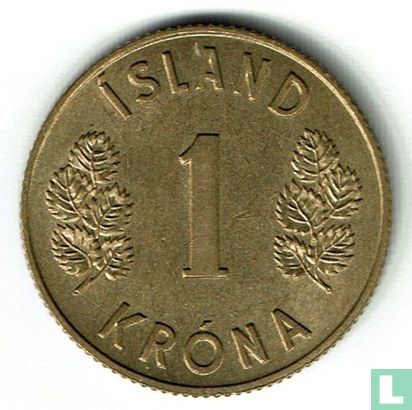 Island 1 Króna 1973 (Typ 2) - Bild 2