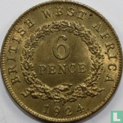 Afrique de l'Ouest britannique 6 pence 1924 (H) - Image 1