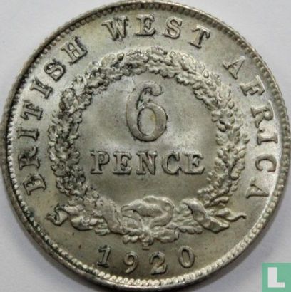 British West Africa 6 pence 1920 (H) - Image 1