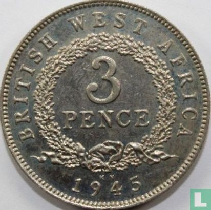 Britisch Westafrika 3 Pence 1945 (KN) - Bild 1