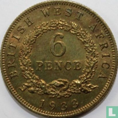 Britisch Westafrika 6 Pence 1933 - Bild 1