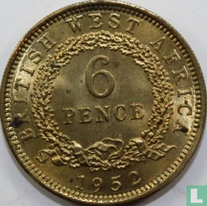 British West Africa 6 pence 1952 - Image 1