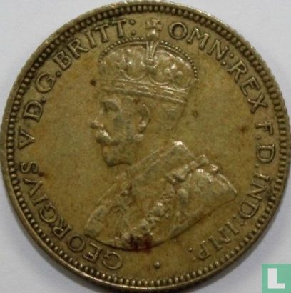 Afrique de l'Ouest britannique 6 pence 1924 (sans marque d'atelier) - Image 2
