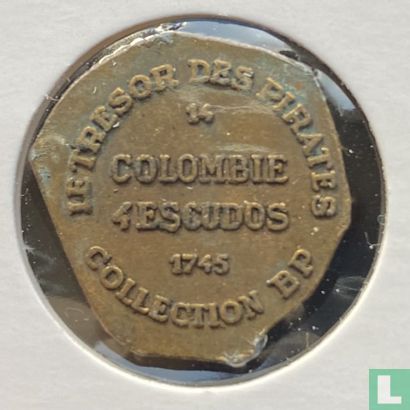BP Collectie FR - Colombie 4 Escudos 1745 - Bild 2