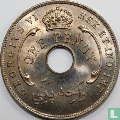 Afrique de l'Ouest britannique 1 penny 1945 (sans marque d'atelier) - Image 2