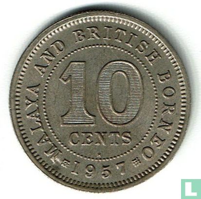 Malaisie et Bornéo britannique 10 cents 1957 (H) - Image 1