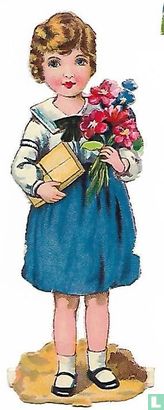 Meisje met ruikerbloemen en boek - Image 1