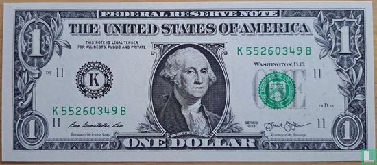 1 dollar américain (K - Dallas TX) - Image 1
